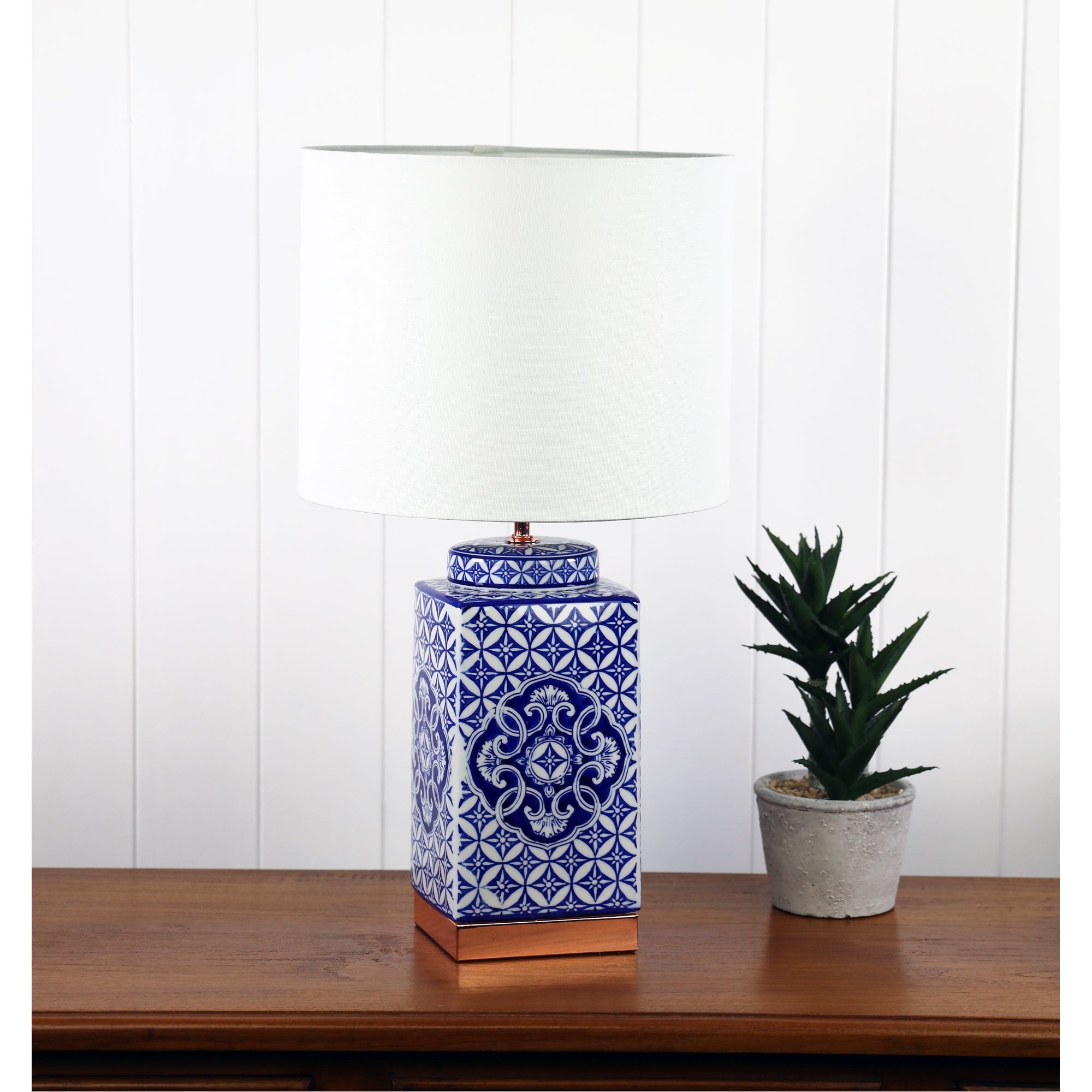 Xian Complete Table Lamp with White Shade